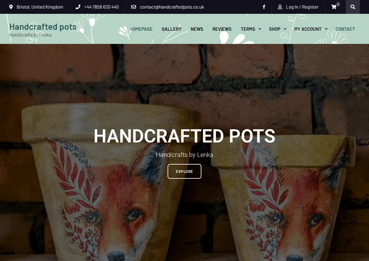 Store homepage