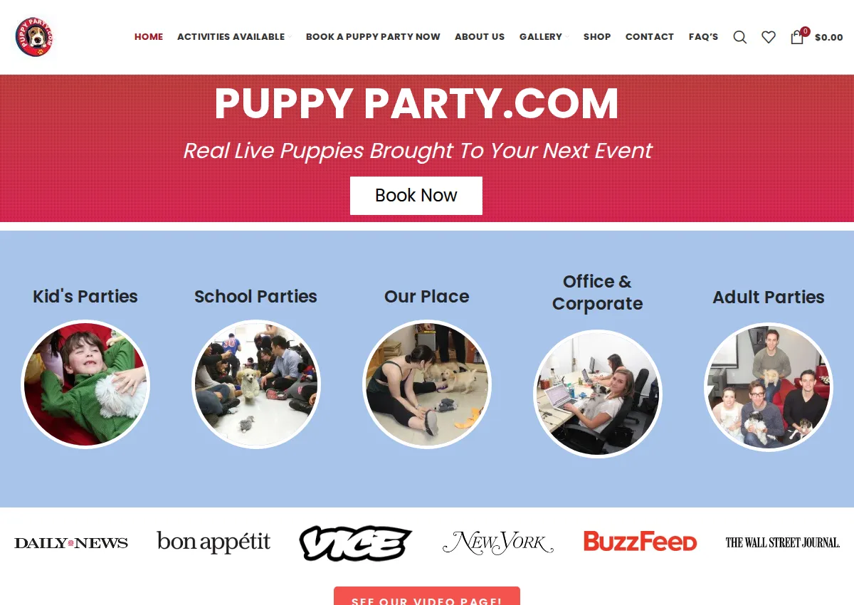 Store homepage