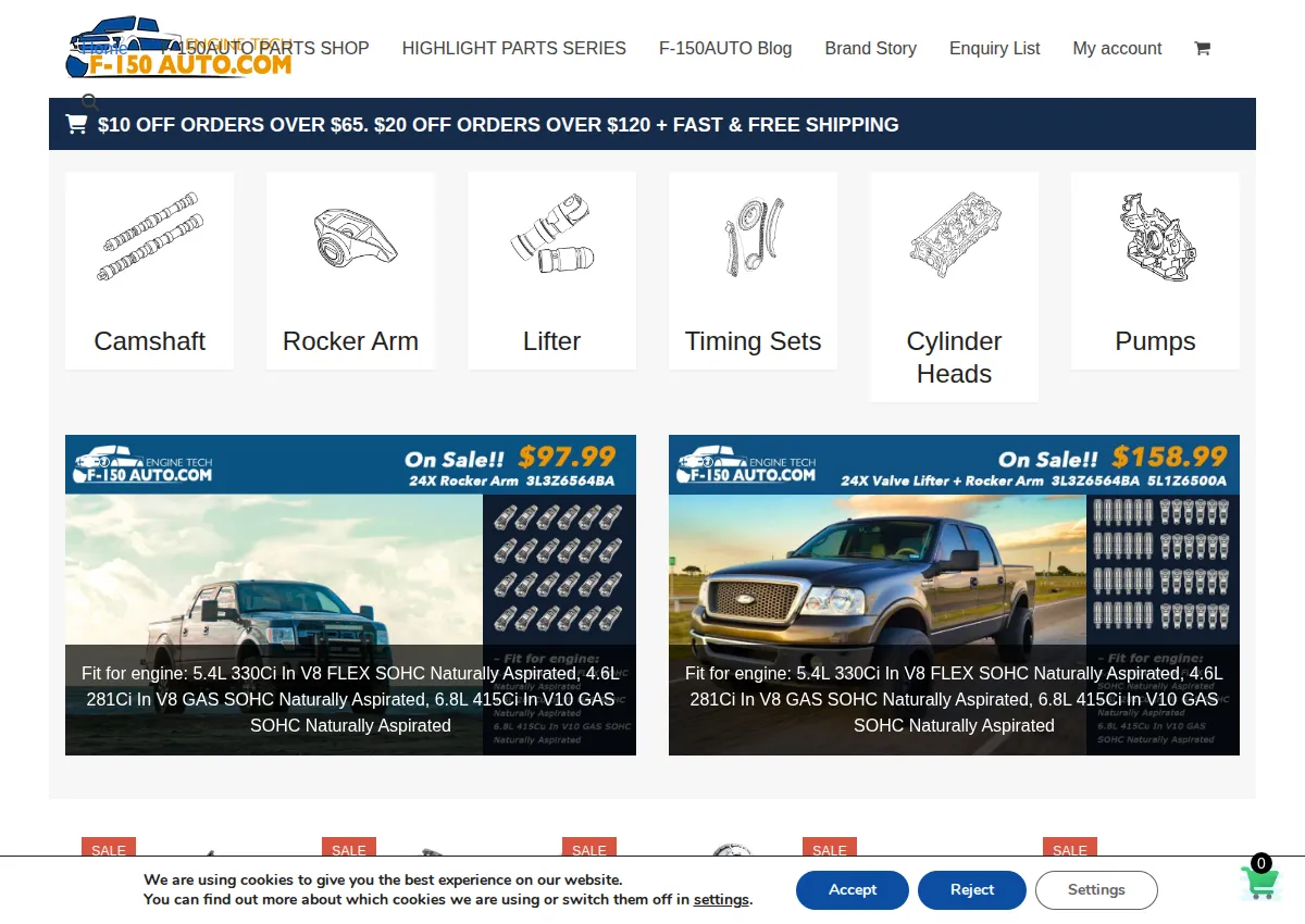 Store homepage