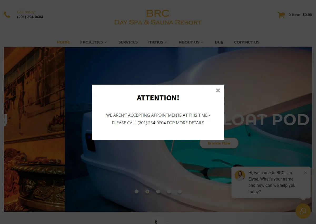 Store homepage
