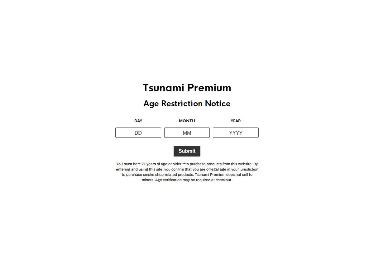 Store homepage