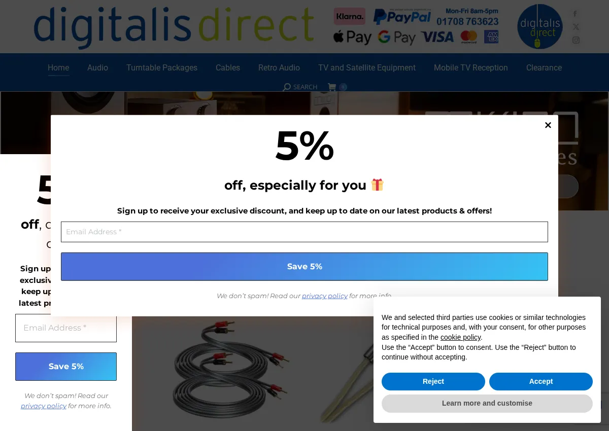 Store homepage