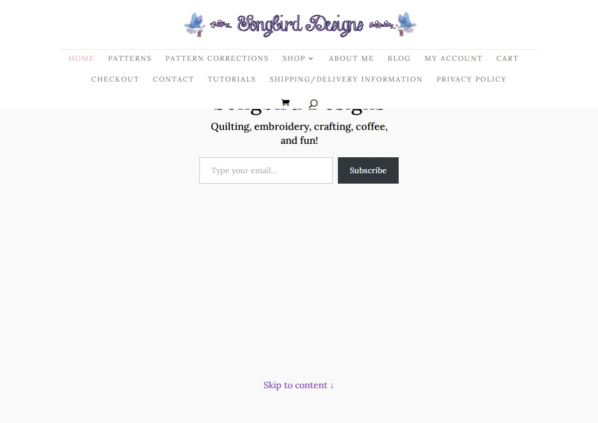 Store homepage