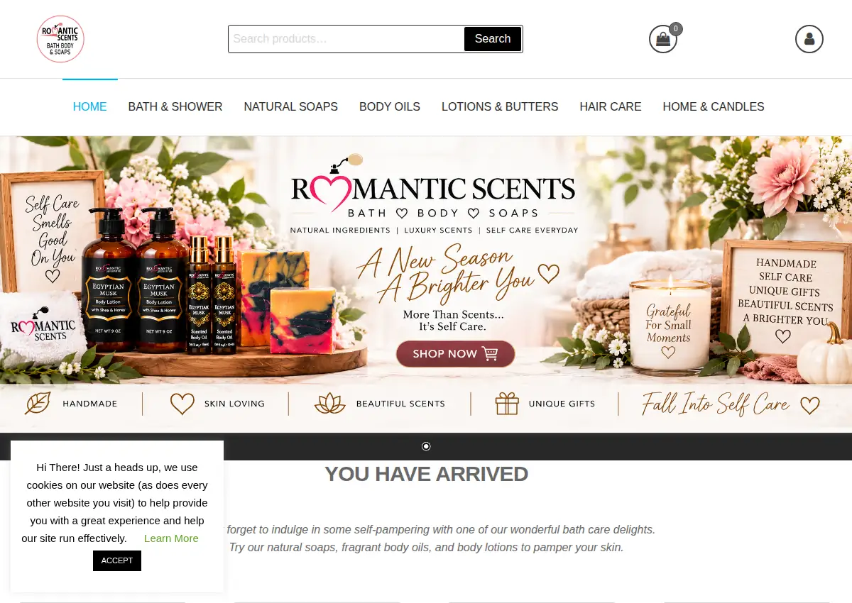 Store homepage
