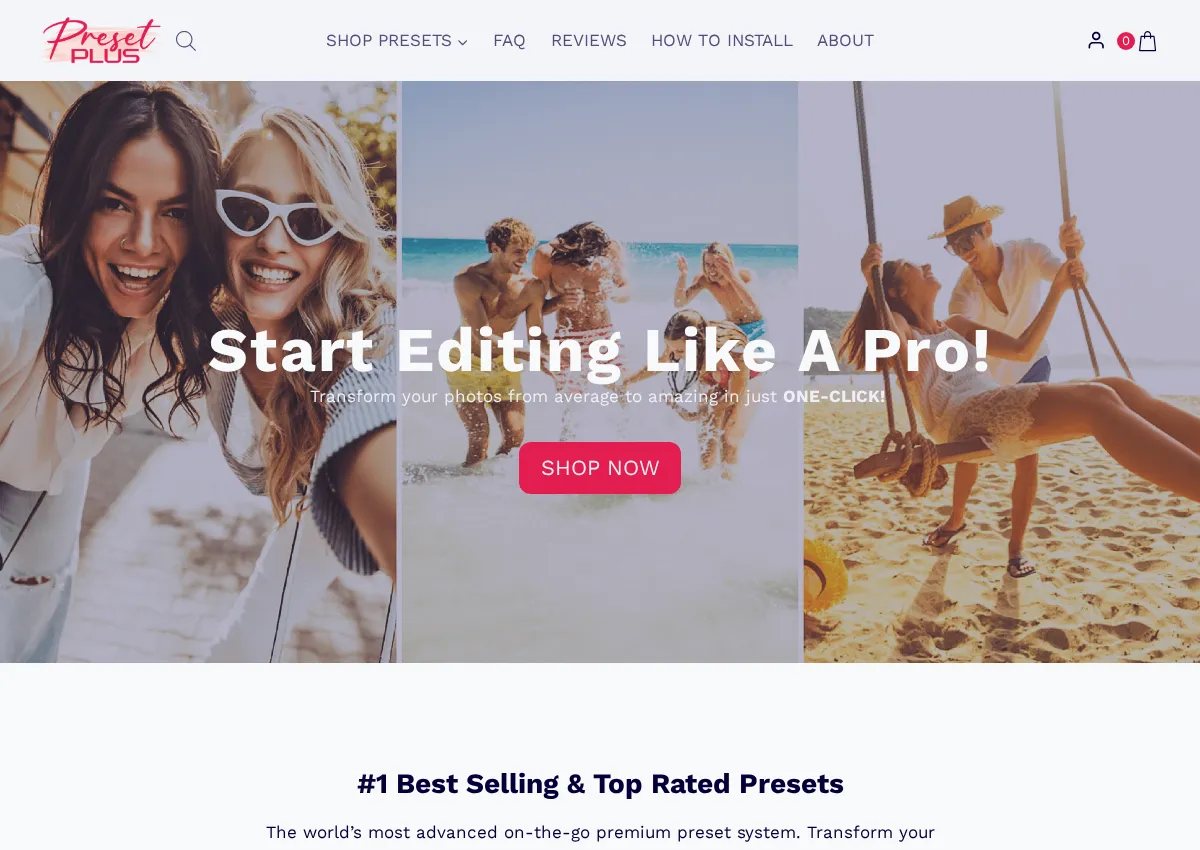 Store homepage