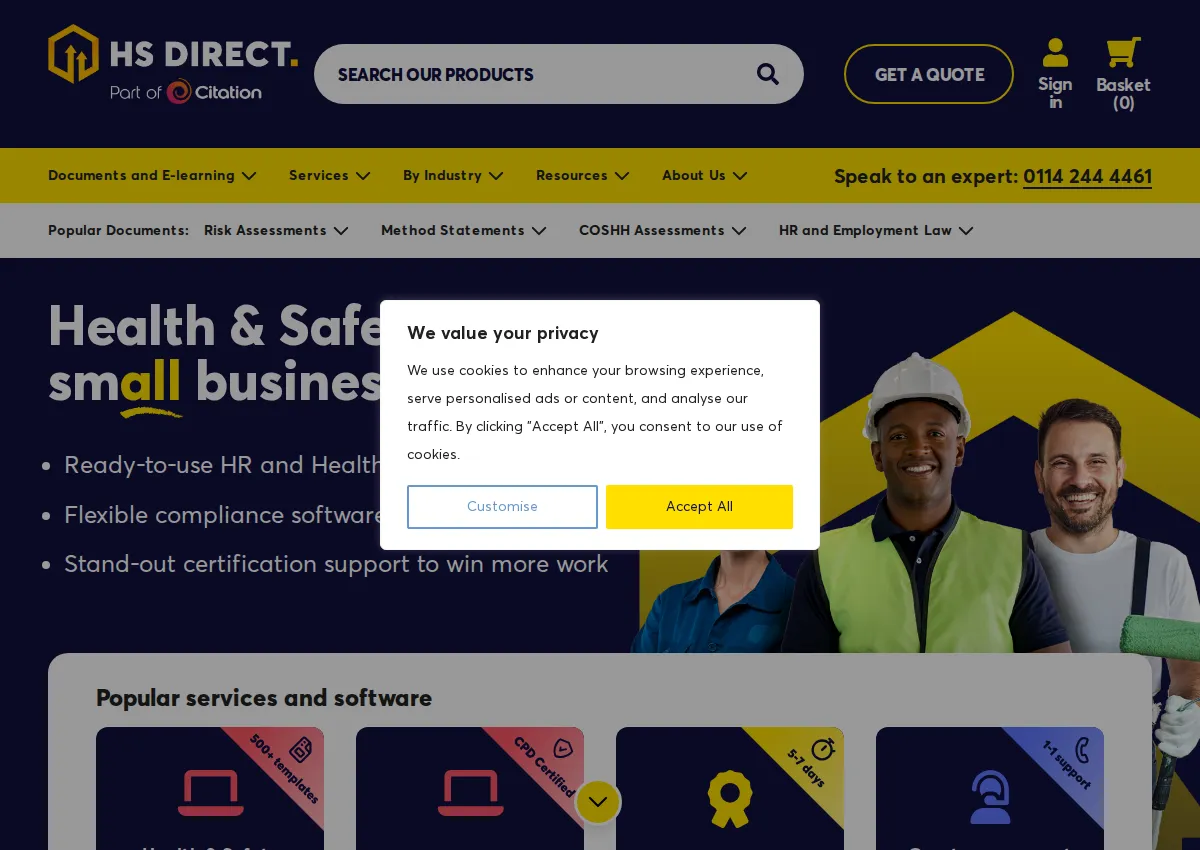 Store homepage