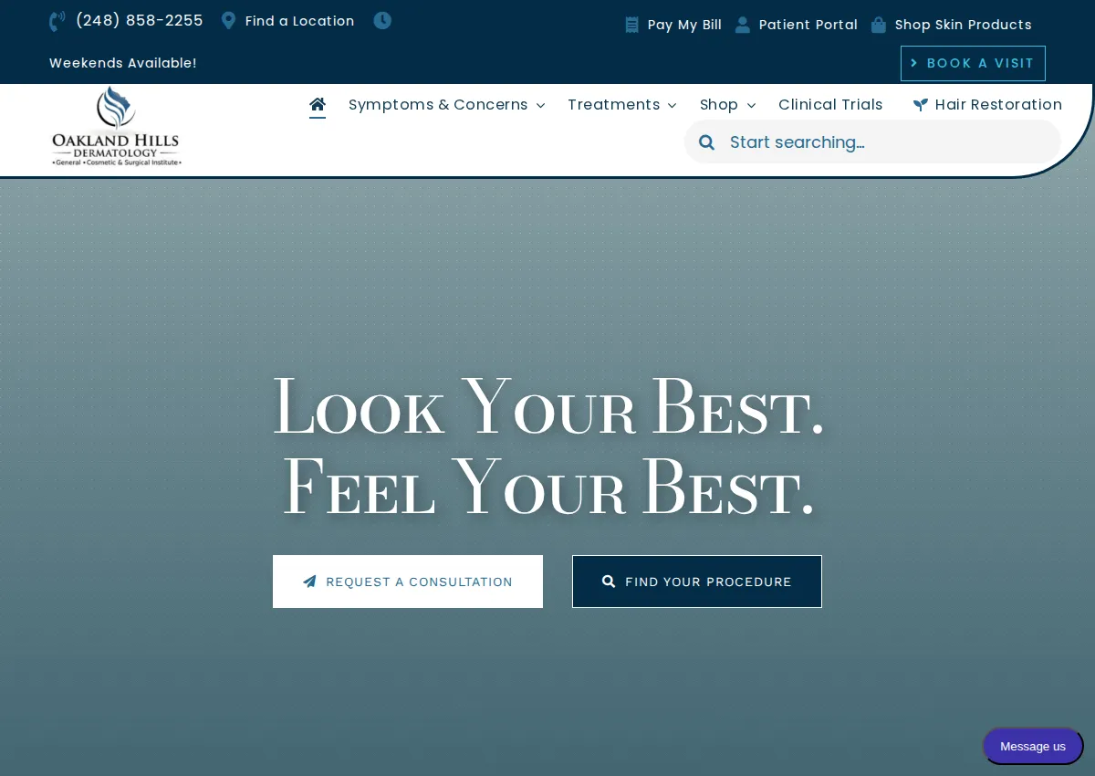 Store homepage