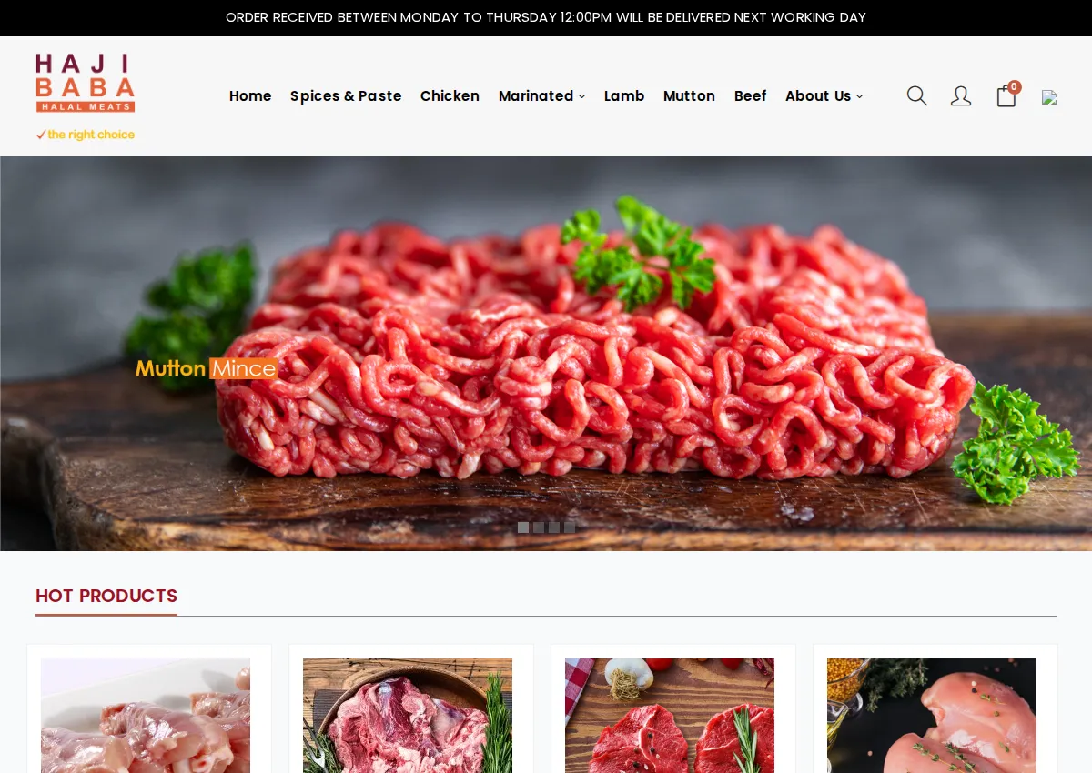 Store homepage