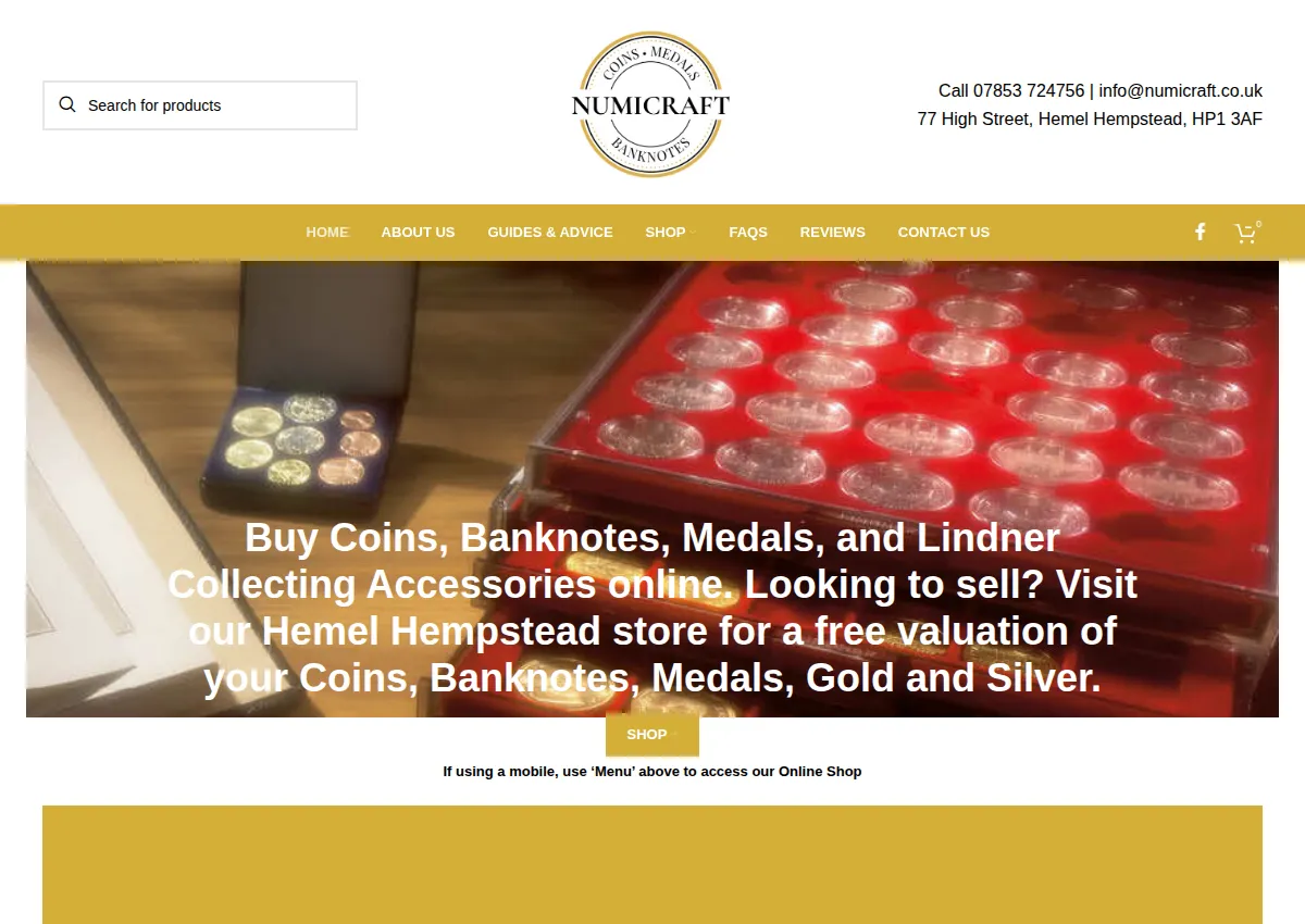 Store homepage