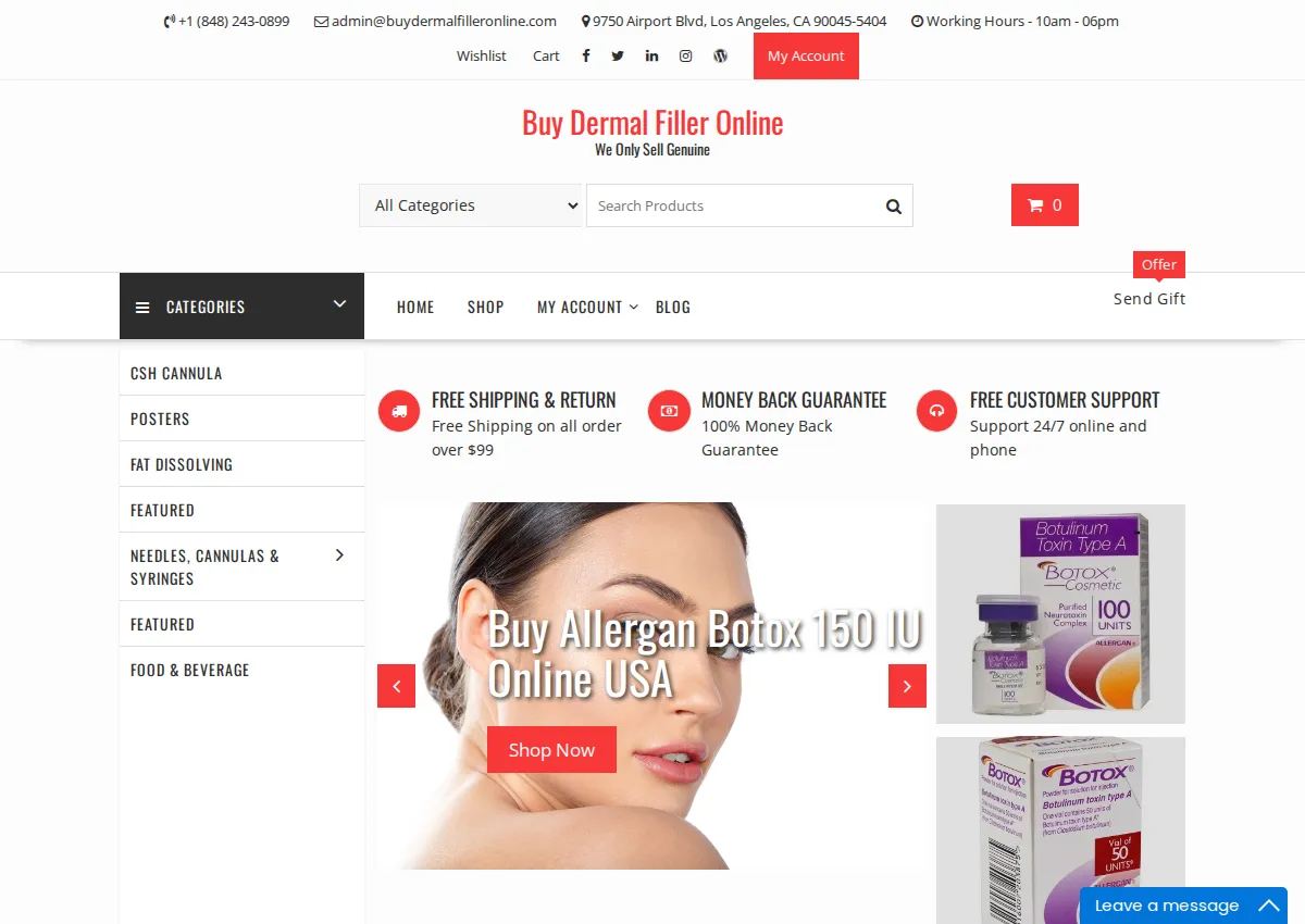 Store homepage