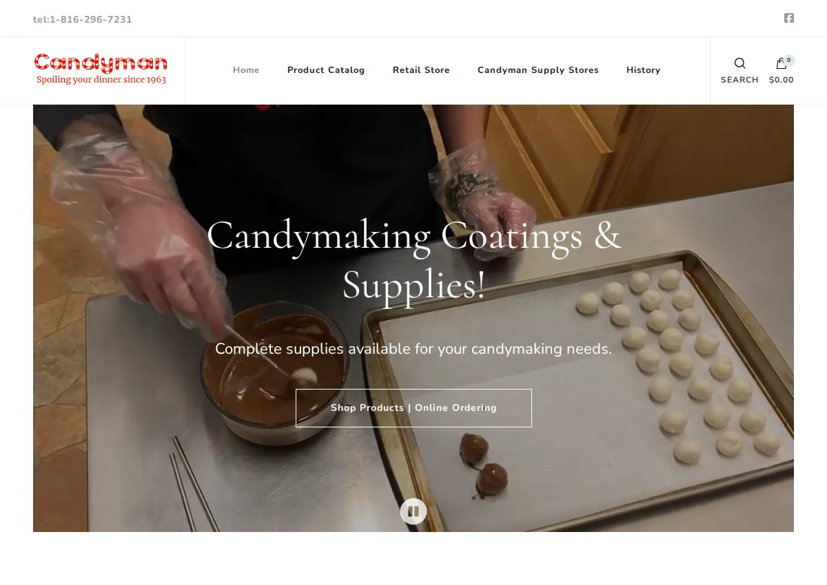 Store homepage