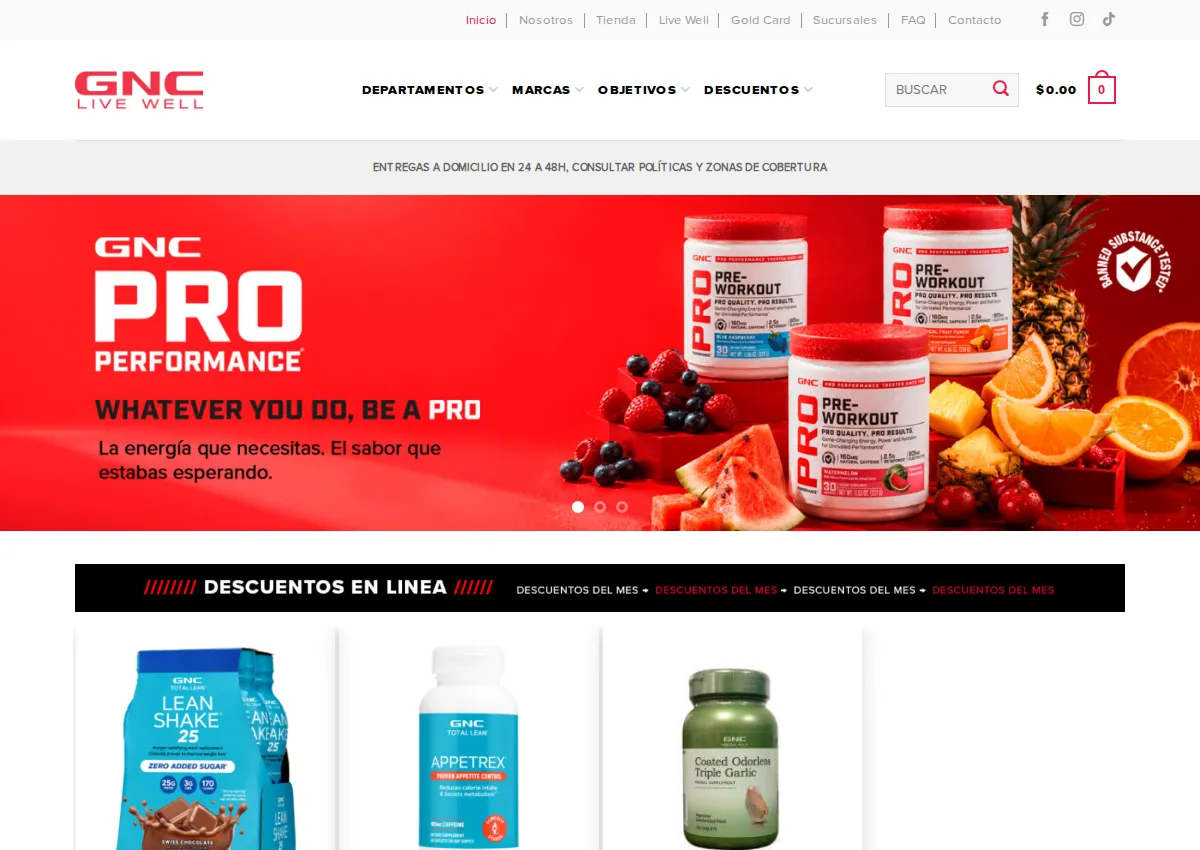 Store homepage