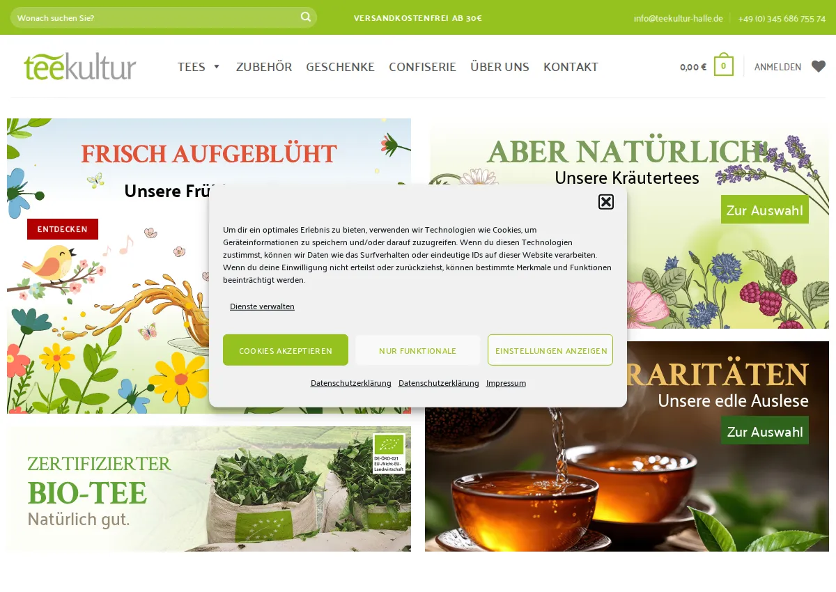Store homepage