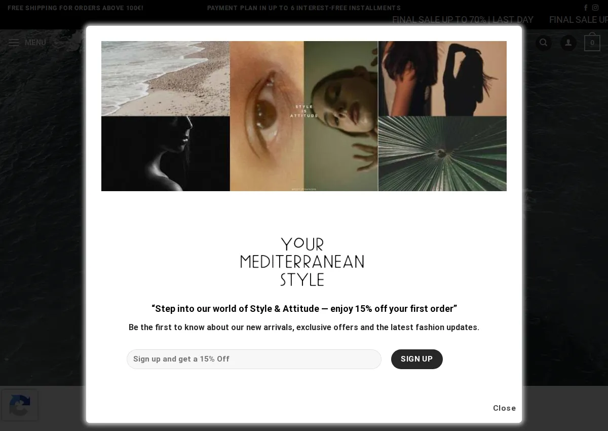 Store homepage