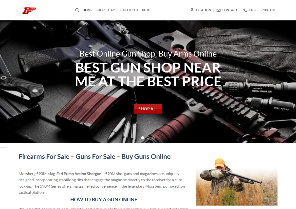 Store homepage