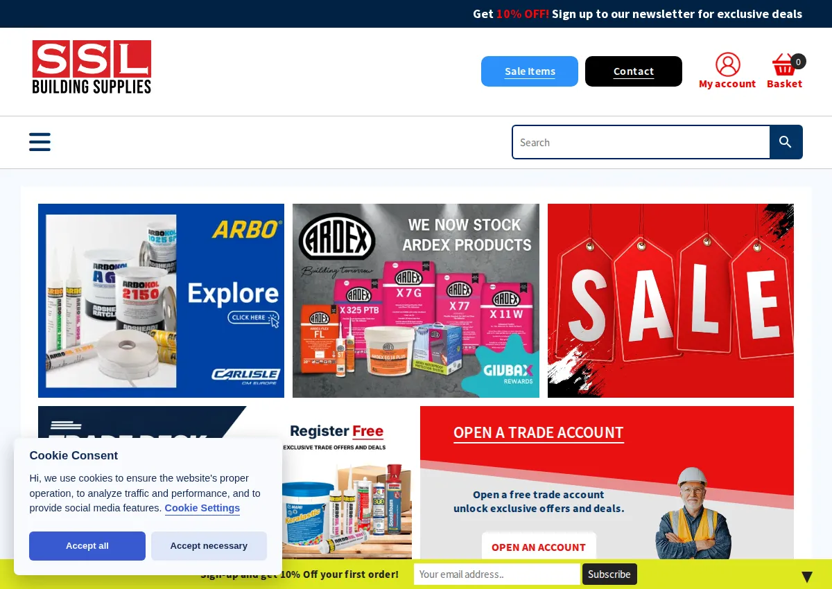 Store homepage
