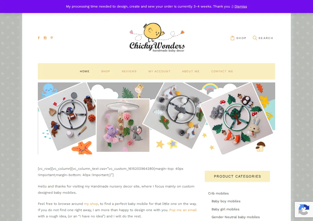 Store homepage