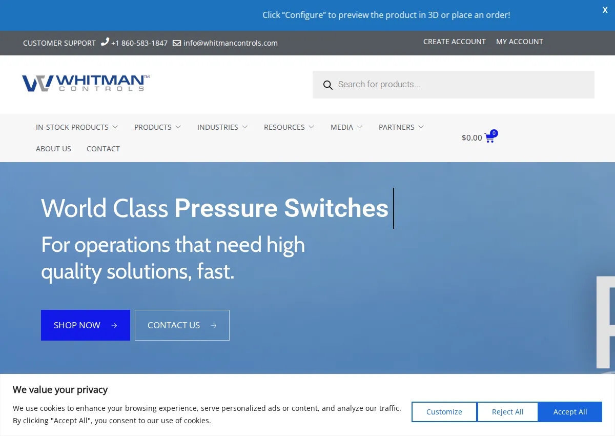 Store homepage