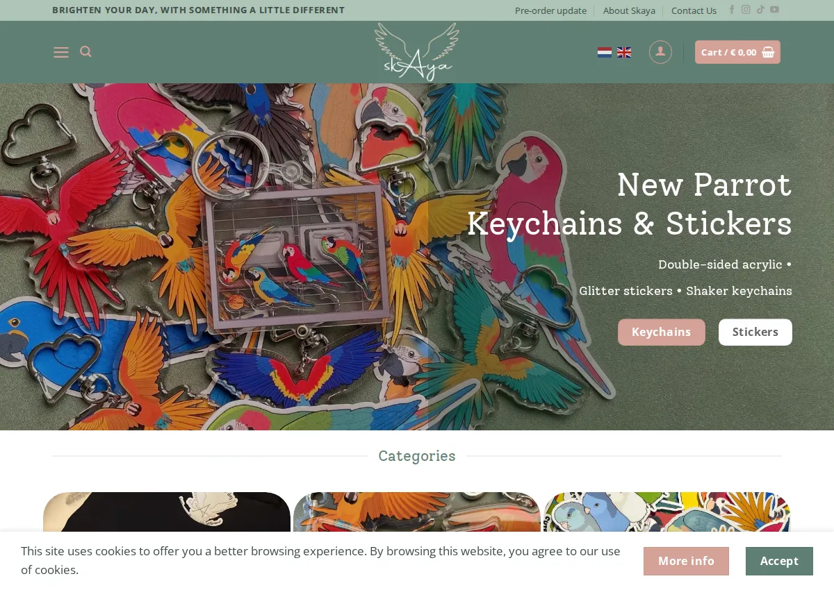 Store homepage