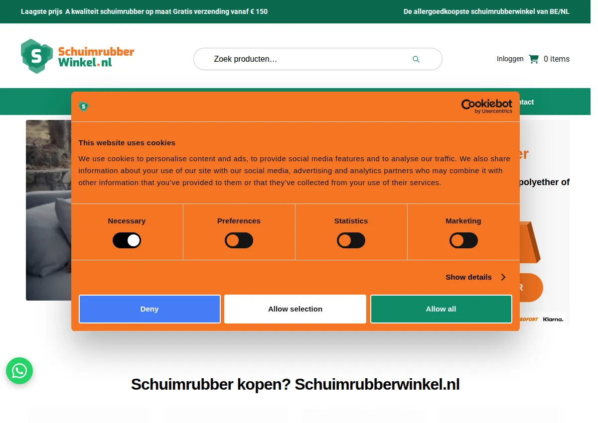 Store homepage