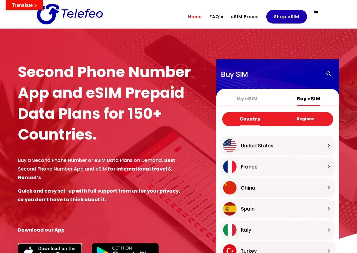 Store homepage