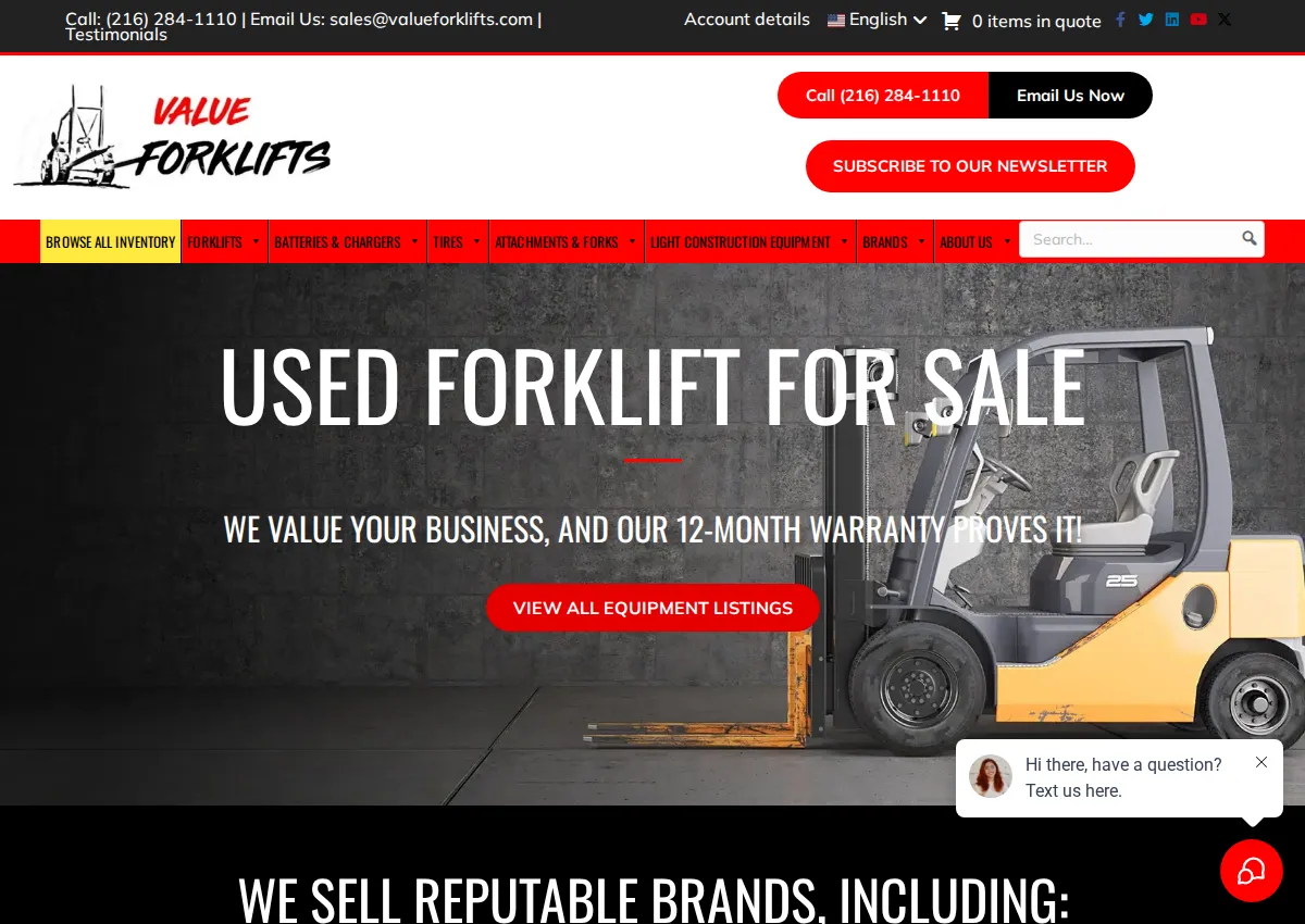 Store homepage