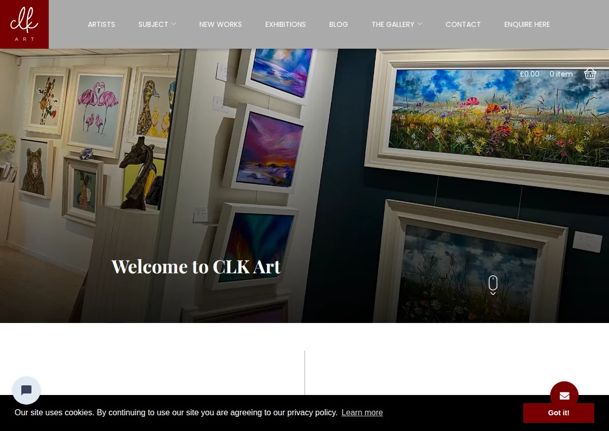 Store homepage