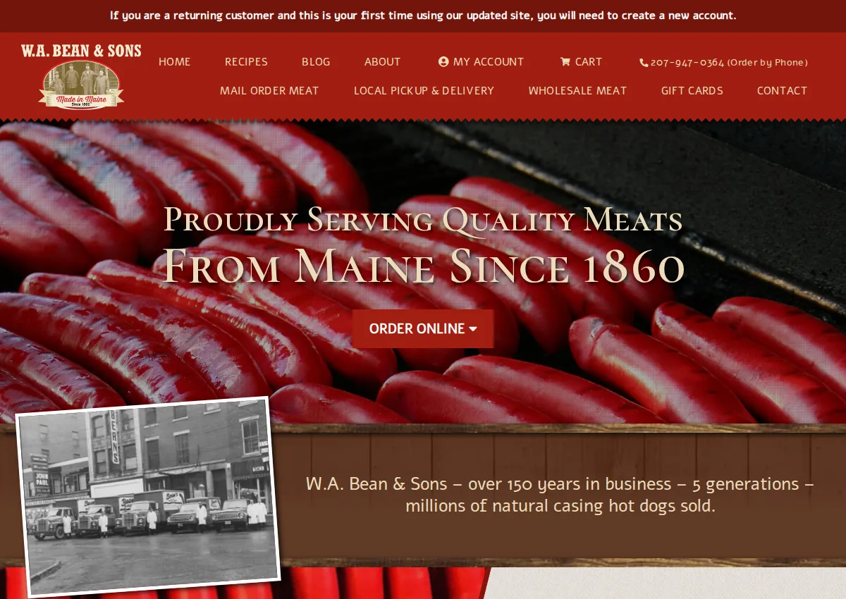 Store homepage