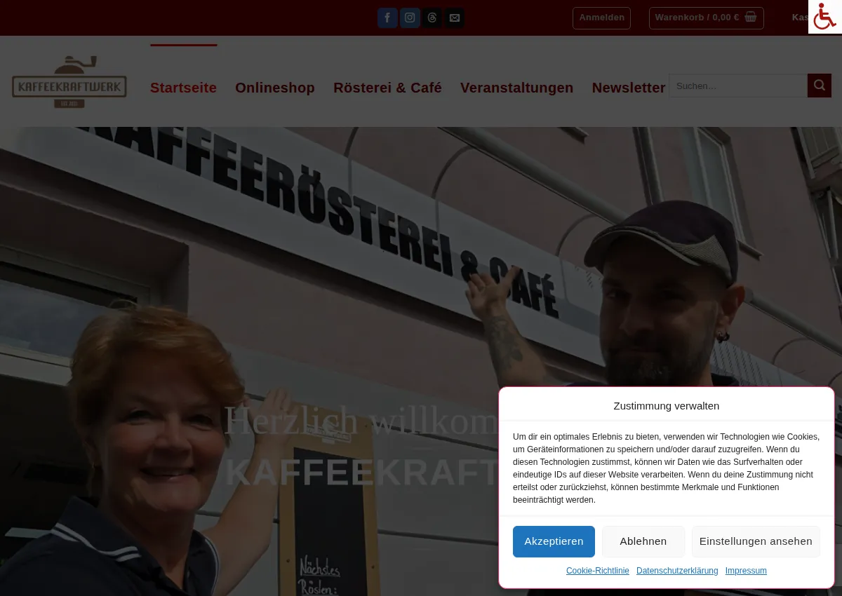 Store homepage