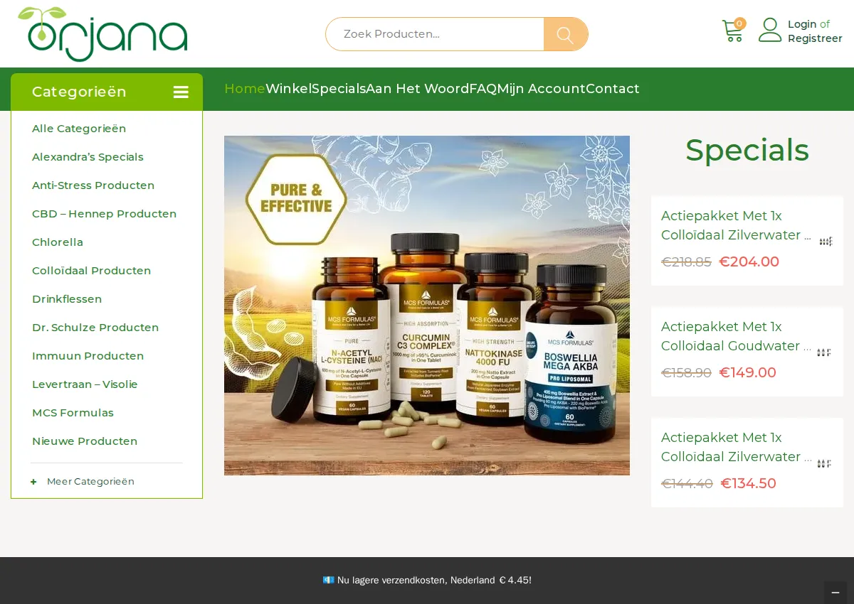 Store homepage
