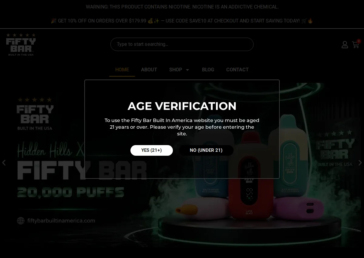 Store homepage