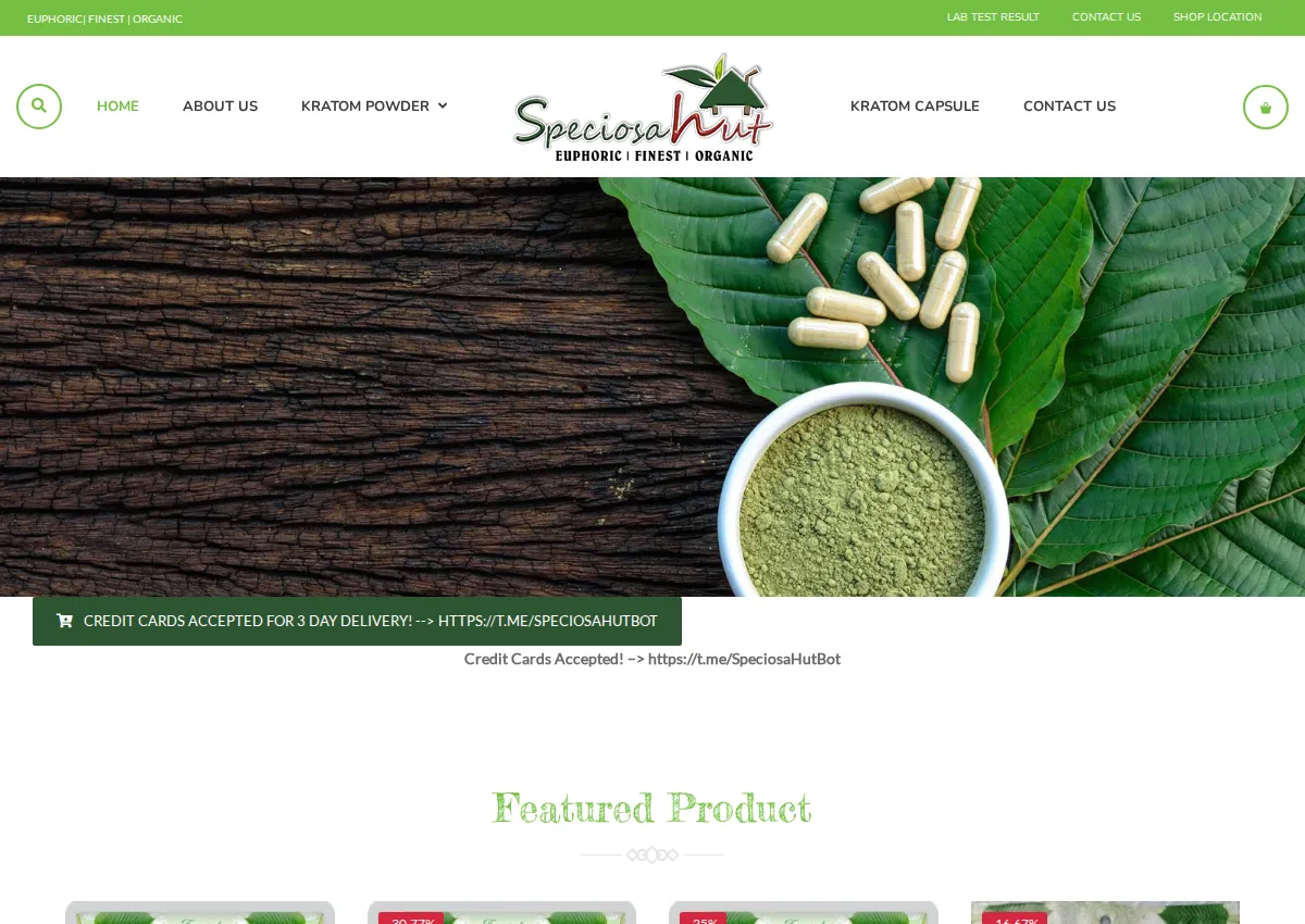 Store homepage