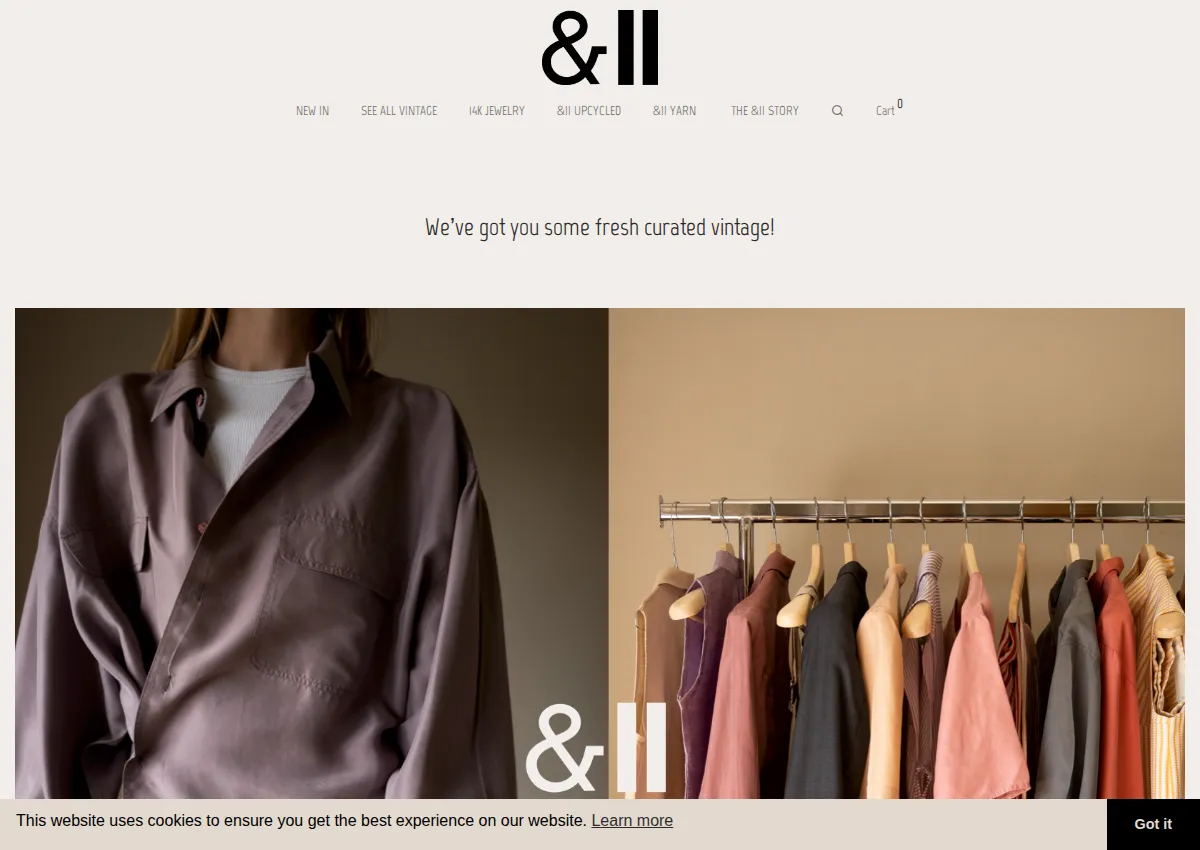 Store homepage