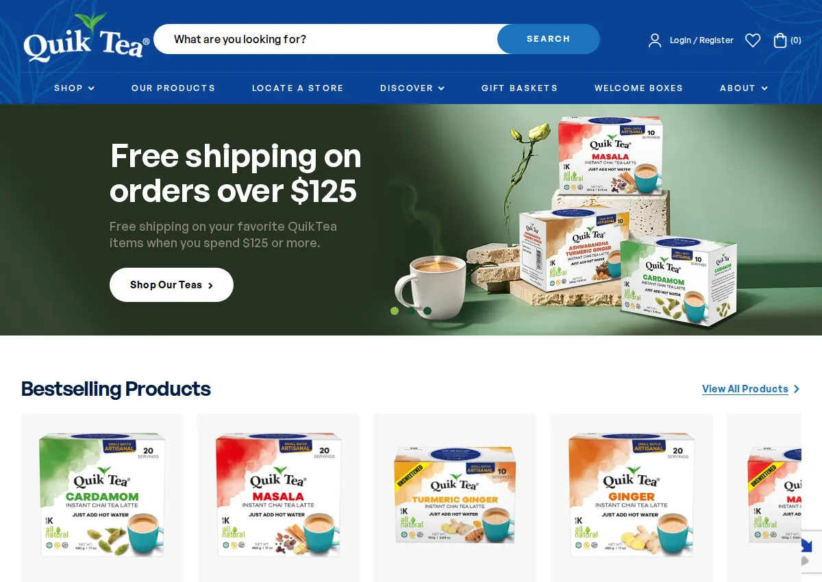 Store homepage