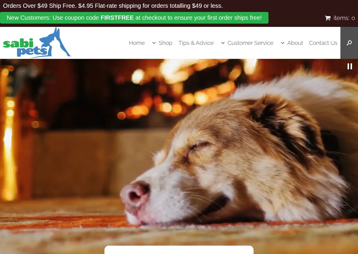 Store homepage