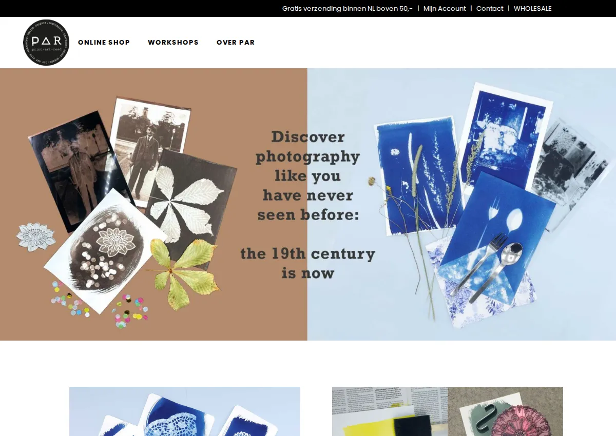 Store homepage