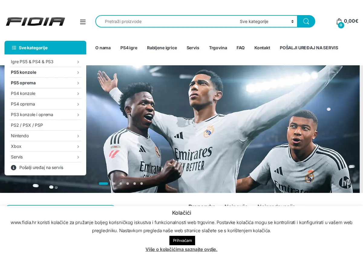 Store homepage
