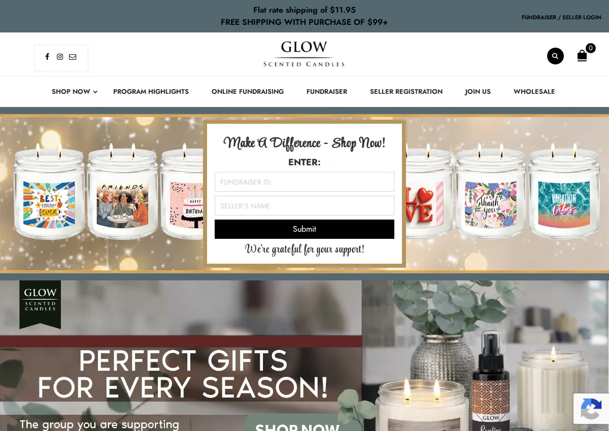 Store homepage