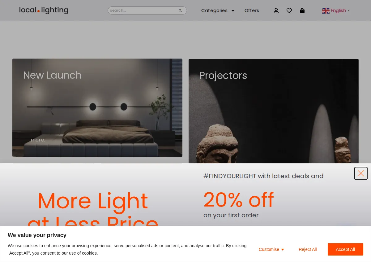 Store homepage
