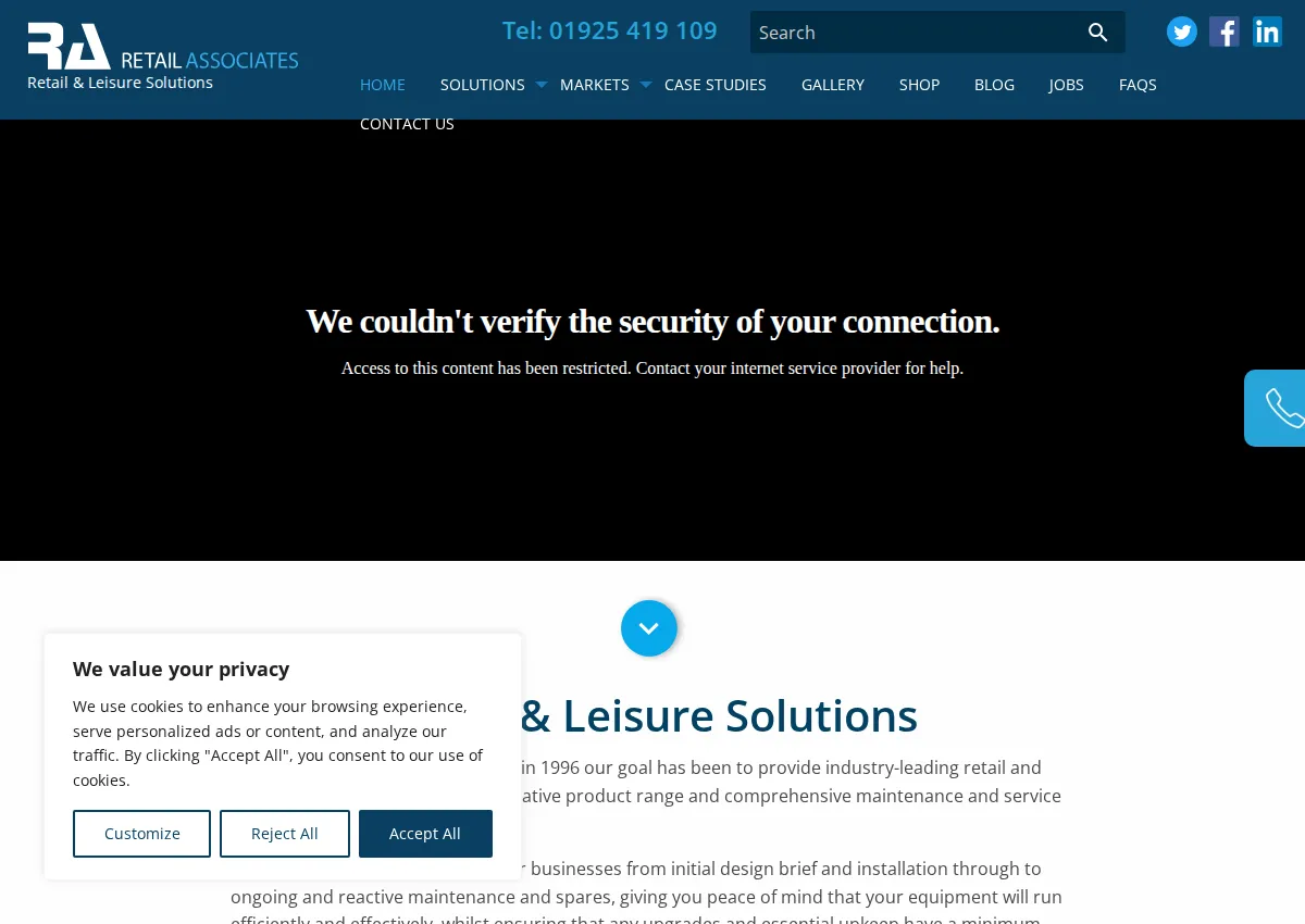 Store homepage