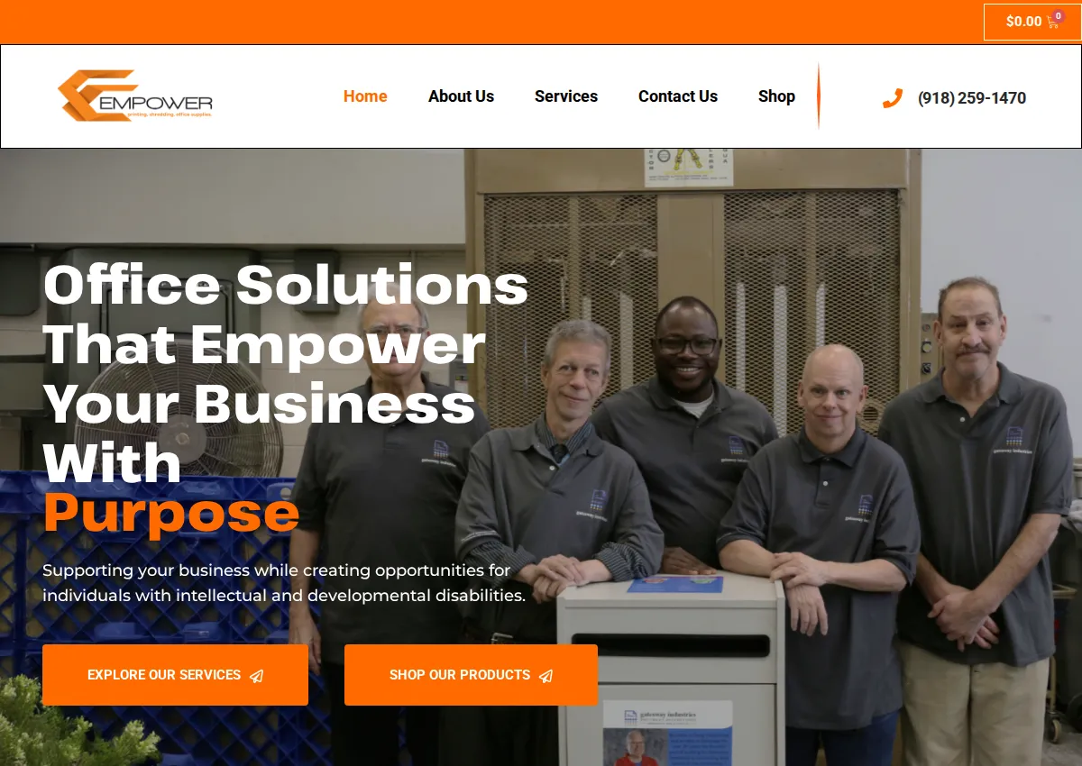 Store homepage