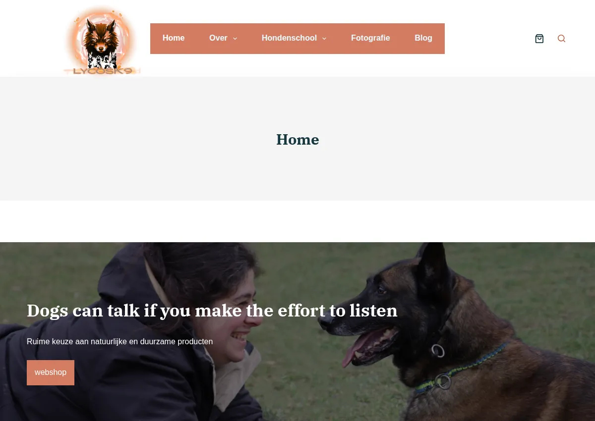 Store homepage