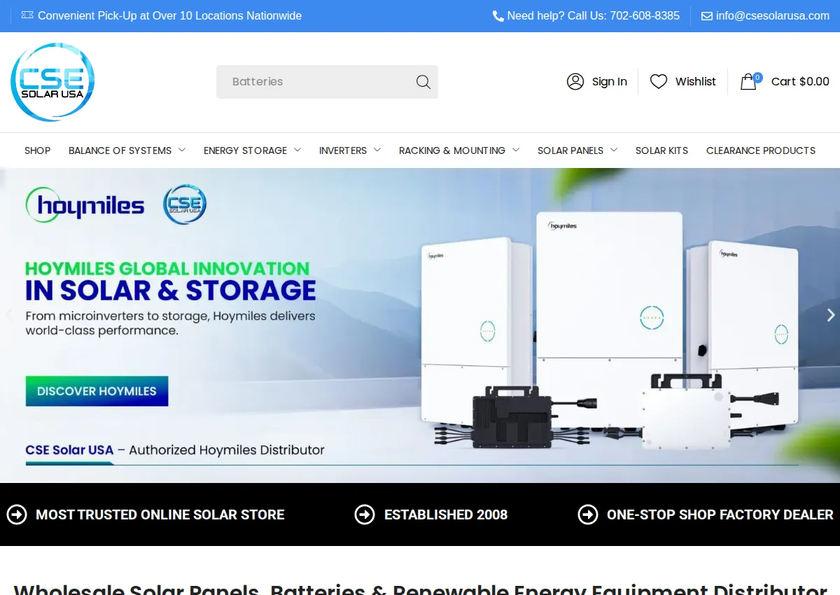 Store homepage