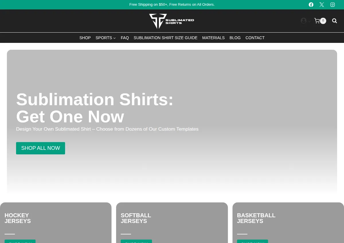 Store homepage