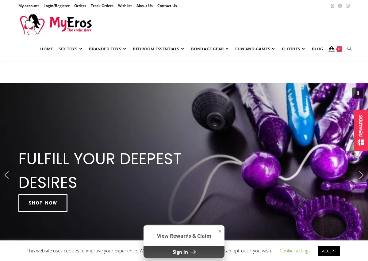 Store homepage