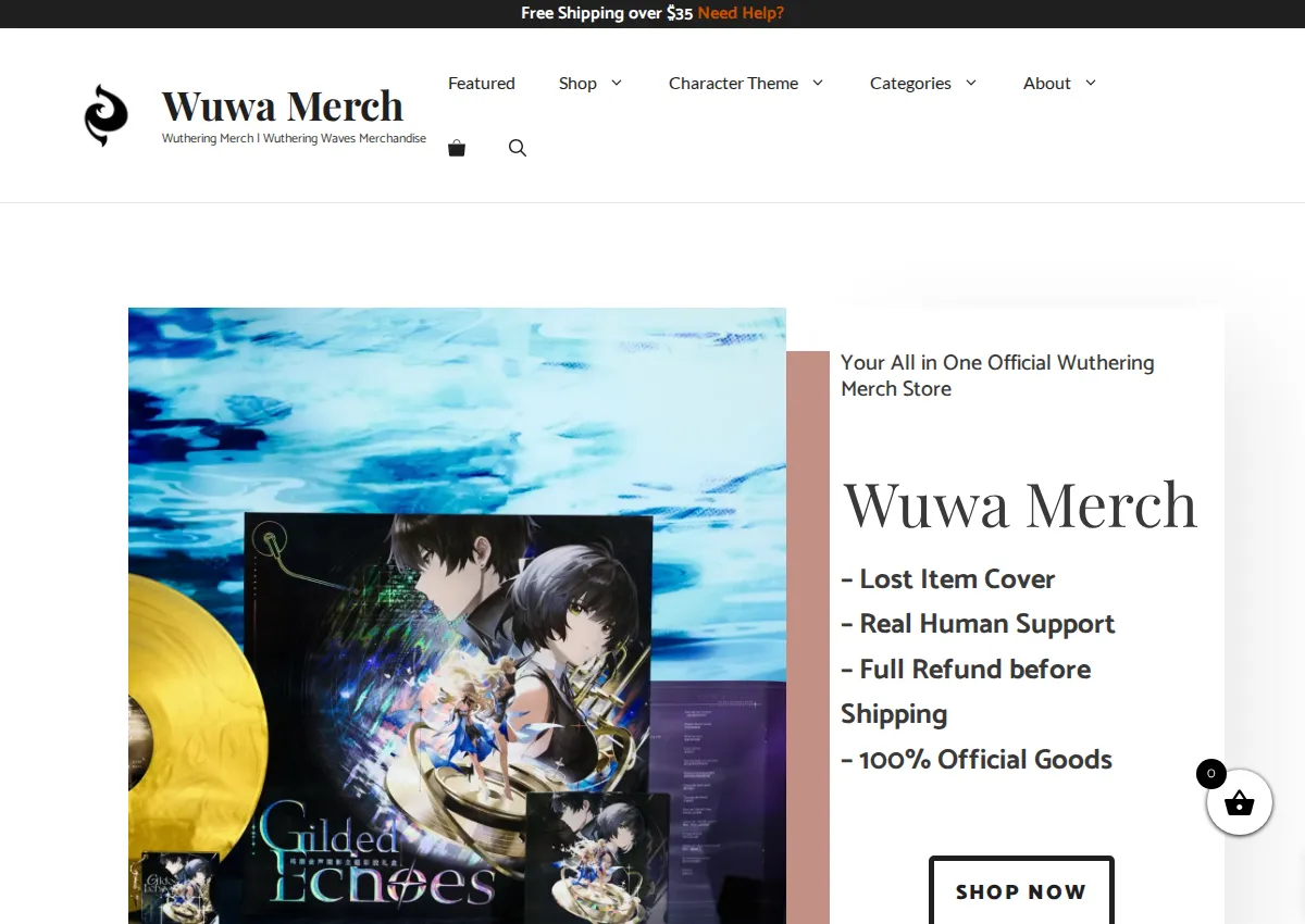 Store homepage