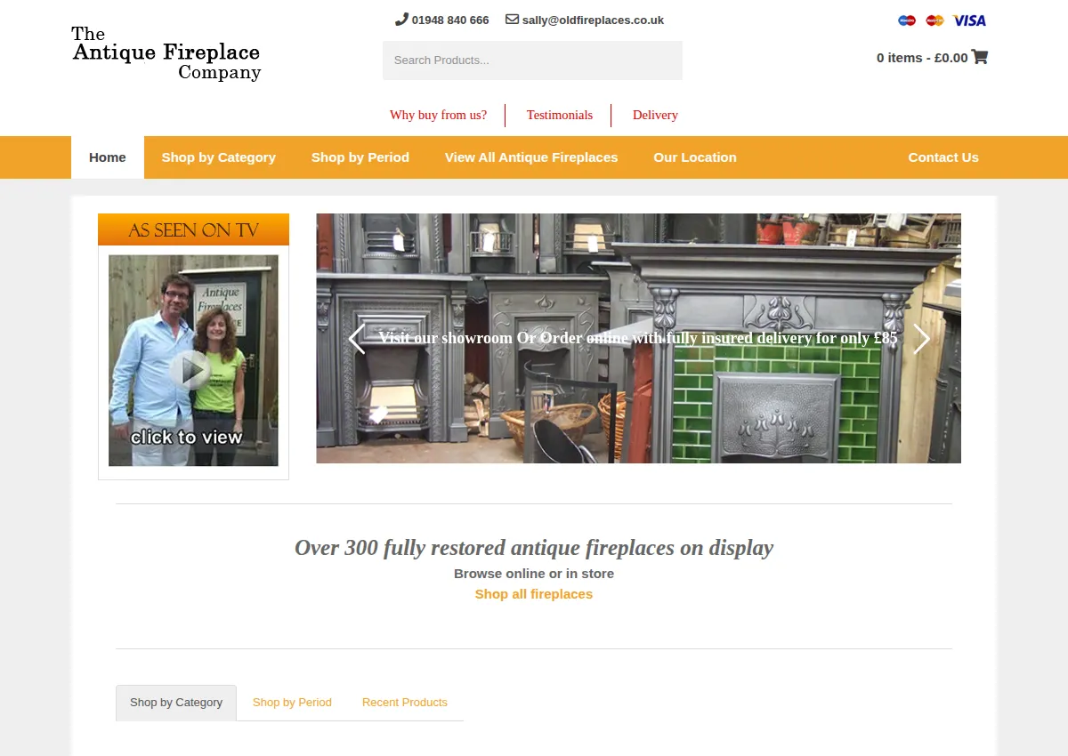 Store homepage