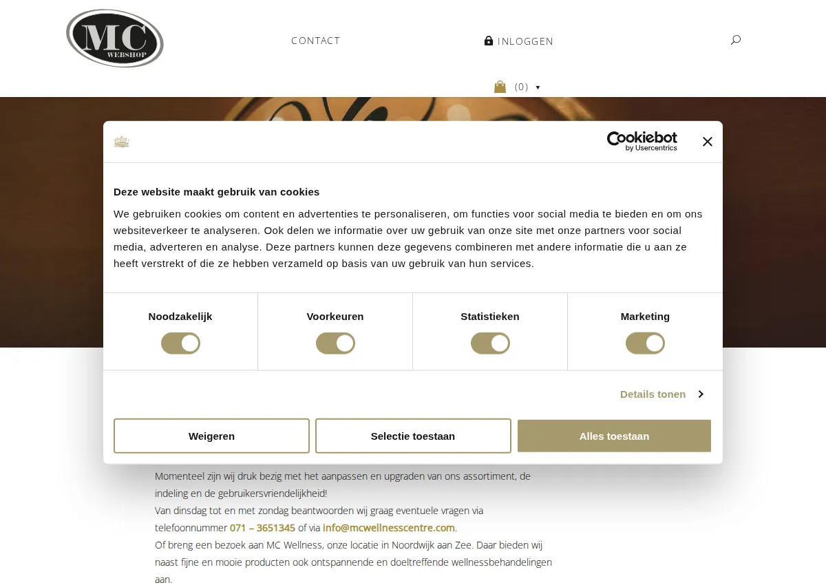 Store homepage
