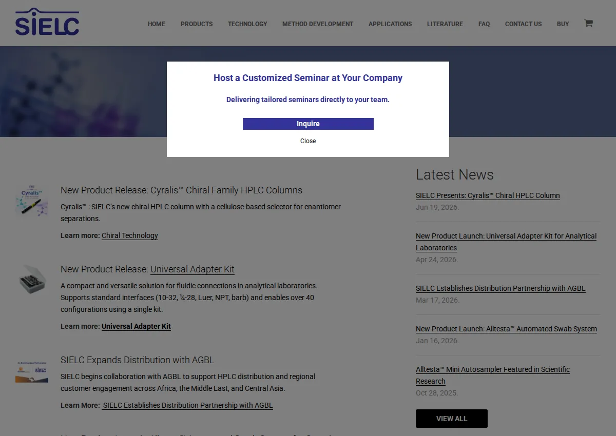 Store homepage