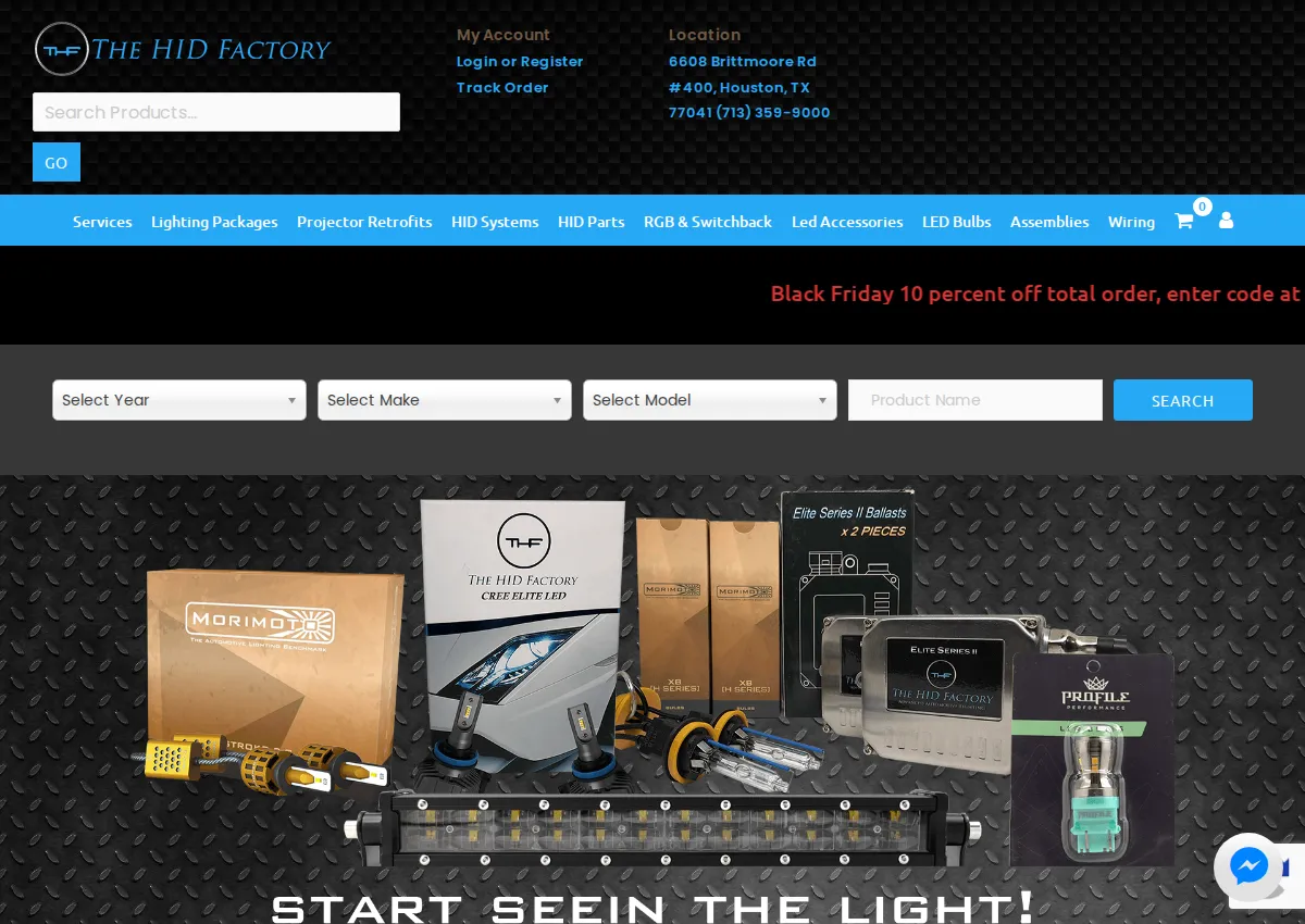 Store homepage